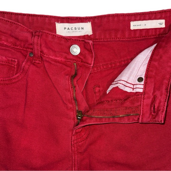 Pacsun High Waist Red Mom Short - Picture 3 of 5